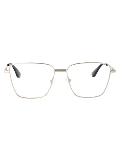Alexander Mcqueen Am0503o Metal Square-frame Eyeglasses In Gold