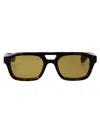Alexander Mcqueen Havana-havana-yellow Recycled Acetate Sunglasses In Black