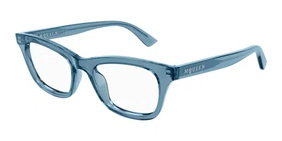 Alexander Mcqueen Am0515o Women's Glasses, Blue, Size 52