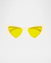 Alexander Mcqueen Am0518s Cat-eye Recycled Acetate Sunglasses In Yellow