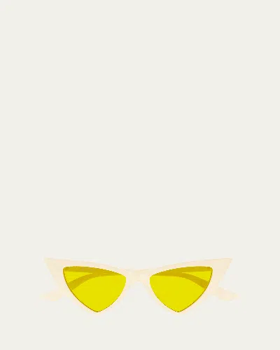 Alexander Mcqueen Am0518s 005 Occhiali Da Sole Bianchi Per Donna In White