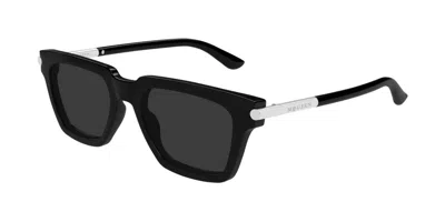 Alexander Mcqueen Am0519s 001 Occhiali Da Sole Neri Per Uomo In Black