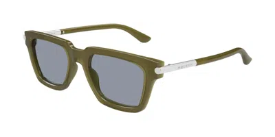 Alexander Mcqueen Am0519s 004 Men's Sunglasses Green Size 52 - Free Rx Lenses  - Free Rx Lenses