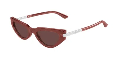 Alexander Mcqueen Am0520s 004 Occhiali Da Sole Rossi Per Donna In Red