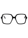 Alexander Mcqueen Black-black-transparent Recycled Acetate Glasses In Black
