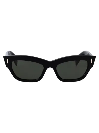 Alexander Mcqueen Am0548s Black Acetate Cat-eye Sunglasses