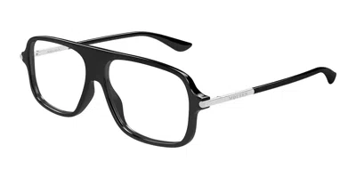 Alexander Mcqueen Am0555o 001 Men's Glasses Black Size 57 - Free Lenses - Blue Light Block Available