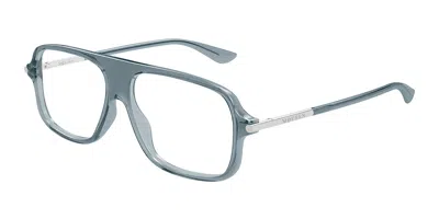 Alexander Mcqueen Am0555o 004 Men's Glasses Blue Size 57 - Free Lenses - Blue Light Block Available