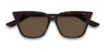 Alexander Mcqueen Am0556s Tortoise In Brown