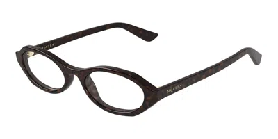 Alexander Mcqueen Am0559o 002 Women's Glasses Tortoiseshell Size 51 - Free Lenses - Blue Light Block Available In Brown
