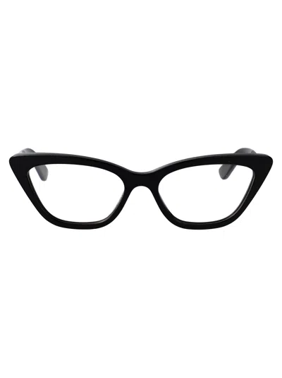 Alexander Mcqueen Am0560o Cat-eye Acetate Eyeglasses In Black
