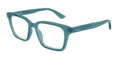 Alexander Mcqueen Am0566o 005 Men's Glasses Blue Size 53 - Free Lenses - Blue Light Block Available In Green