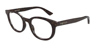 Alexander Mcqueen Am0567o 002 Men's Glasses Tortoiseshell Size 51 - Free Lenses - Blue Light Block Available In Black