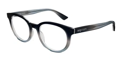 Alexander Mcqueen Am0567o 006 Men's Glasses Blue Size 51 - Free Lenses - Blue Light Block Available In Gray