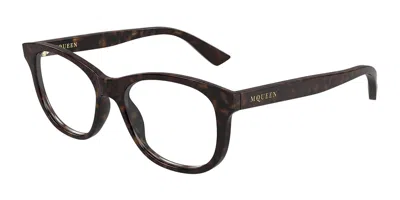 Alexander Mcqueen Am0568o 008 Women's Glasses Tortoiseshell Size 53 - Free Lenses - Blue Light Block Available In Black