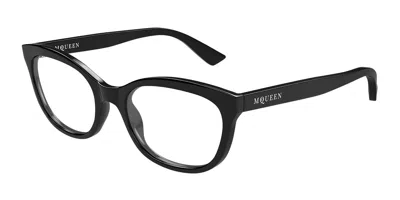 Alexander Mcqueen Am0568o 007 Women's Glasses Black Size 53 - Free Lenses - Blue Light Block Available