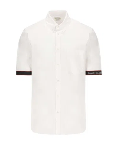 Alexander Mcqueen Amq Arm Taped Ss Sht Wht In White