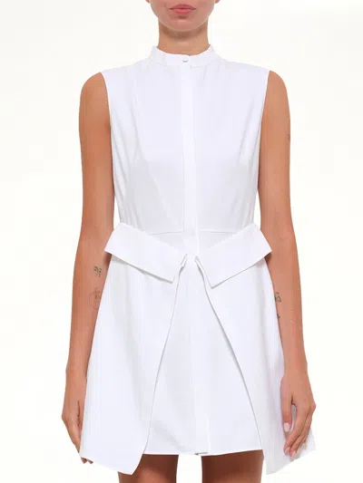 Alexander Mcqueen Layered Mini Dress In White