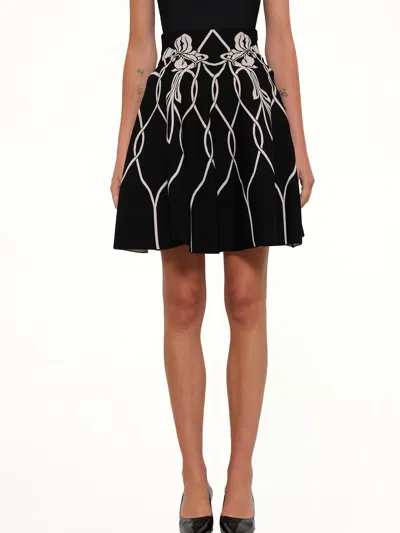 Alexander Mcqueen Amq - Vlm Mini Skirt In Black