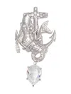Alexander Mcqueen Anchor Pin Brooch In Silver