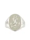 Alexander Mcqueen Anchor Signet Ring In Metallic