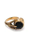 Alexander Mcqueen Victorian Skull Band Ring In Oro