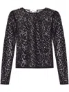 Alexander Mcqueen Womens Black Cut Sew Animal-print Woven-blend Top In Black