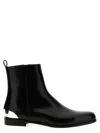 Alexander Mcqueen Leather Ankle Boots In Black
