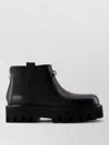 Alexander Mcqueen Ankle Boots Smooth Calfskin Chunky Sole In Black