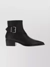 Alexander Mcqueen Ankle Boots With Block Heel And Buckle In Black