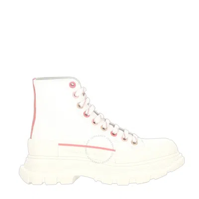 Alexander Mcqueen Ankle Lace-up Boots In White