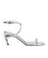Alexander Mcqueen Rmadillo Metal-bar Sandals In White