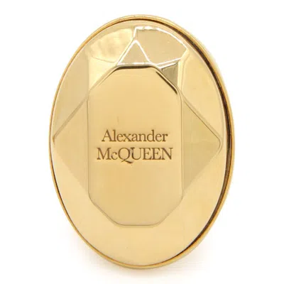 Alexander Mcqueen Antique Gold Metal The Faceted Stone Ring
