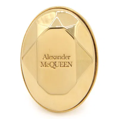 Alexander Mcqueen Antique Gold Metal The Faceted Stone Ring