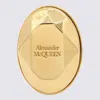 Alexander Mcqueen Antique Gold Metal The Faceted Stone Ring