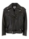 Alexander Mcqueen Oversized Antiqued Leather Biker Jacket