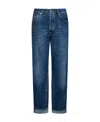 Alexander Mcqueen Alexander Mc Queen Loose Blue Cotton Jeans In Blue