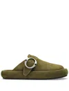 Alexander Mcqueen Men's Arc Suede Clogs In 绿色