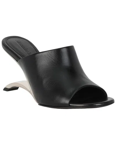 Alexander Mcqueen Arc Leather Sandal In Black