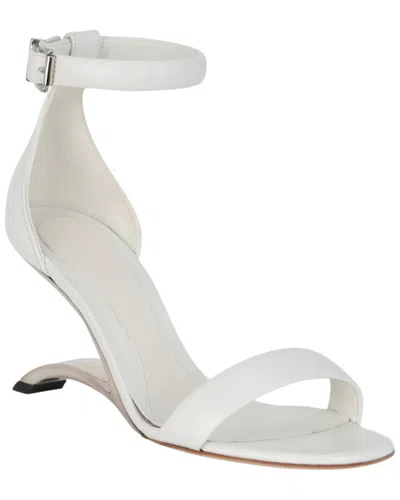 Alexander Mcqueen Arc Leather Sandal In White