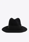 Alexander Mcqueen Arch-buckle Wool Fedora Hat