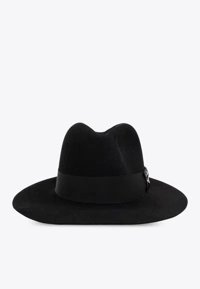 Alexander Mcqueen Arch-buckle Wool Fedora Hat