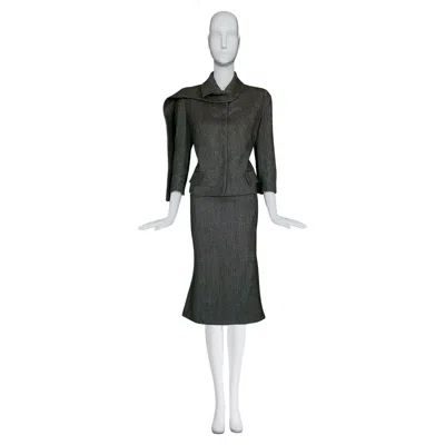 Pre-owned Alexander Mcqueen Archival Fw 2005 'the Man Who Knew Too Much' Wool Skirt Suit In Black