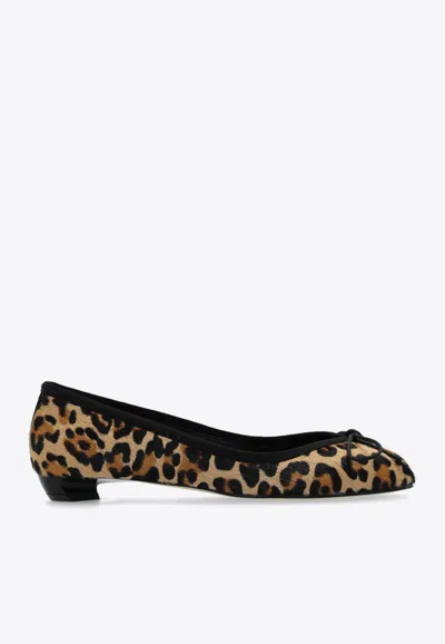 ALEXANDER MCQUEEN ARMADILLO 20 LEOPARD-PRINT BALLET FLAT