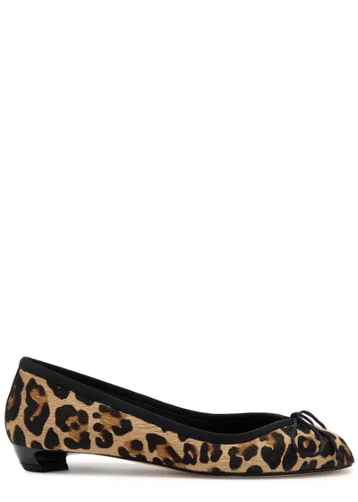 ALEXANDER MCQUEEN ALEXANDER MCQUEEN ARMADILLO 20 LEOPARD-PRINT CALF HAIR BALLET PUMPS