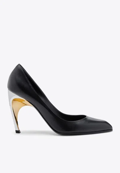 ALEXANDER MCQUEEN ARMADILLO 95 LEATHER PUMPS