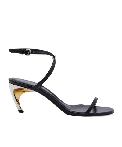 ALEXANDER MCQUEEN ALEXANDER MCQUEEN ARMADILLO ANKLE STRAP SANDALS