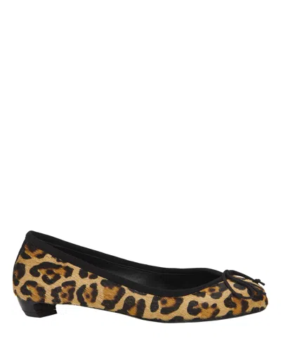 ALEXANDER MCQUEEN ARMADILLO BALLERINAS IN LEOPARD/BLACK