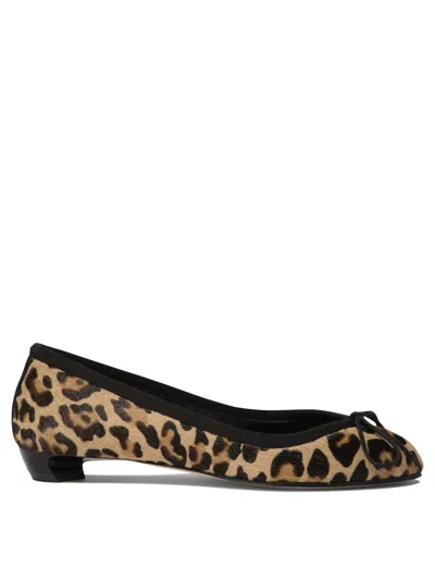 Alexander Mcqueen "armadillo" Ballet Flats In Animal Print