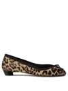 Alexander Mcqueen Printed Calf-hair Armadillo Ballerinas In Beige